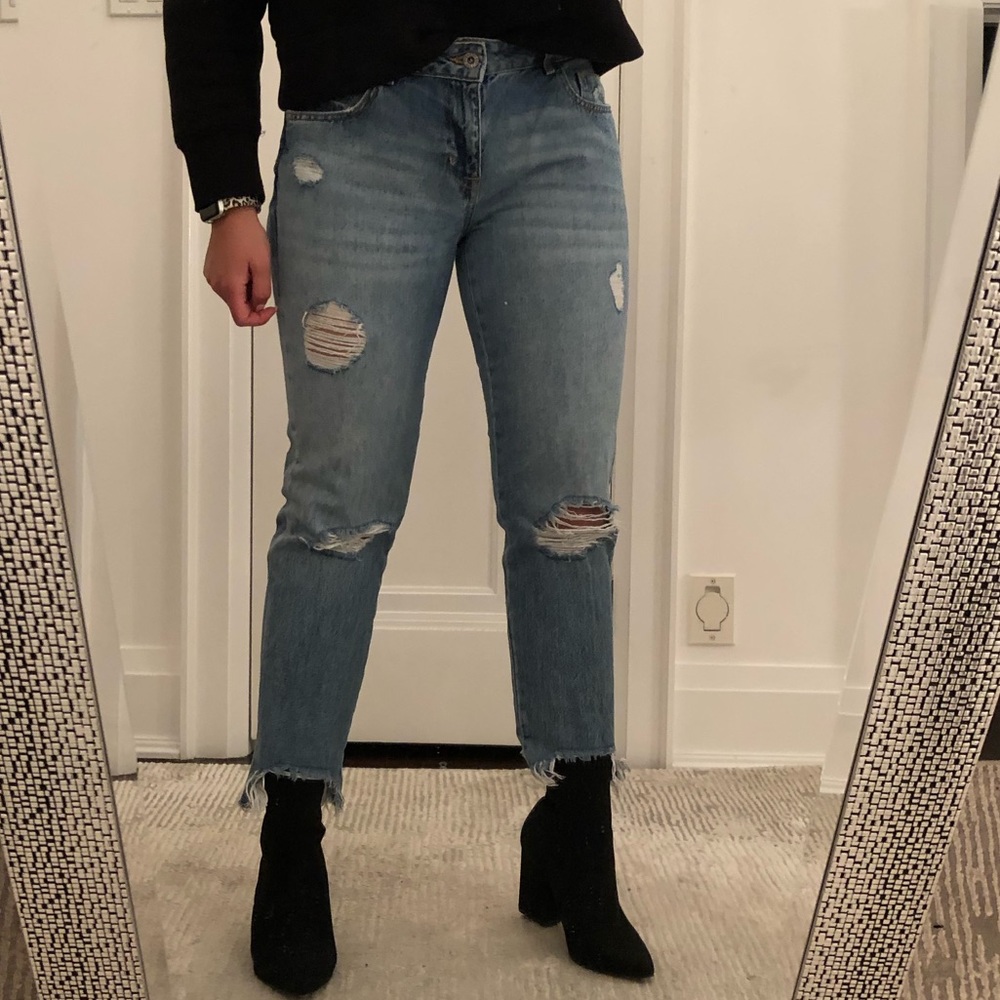 Straight leg jeans
